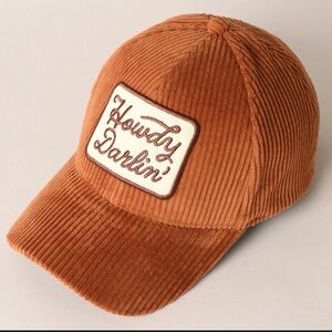 NWT David and Young Corduroy Trucker Hat - Howdy Darlin’